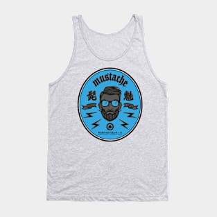 Mustache (Blue) Tank Top